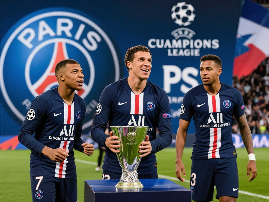 决赛在望！巴黎欧冠决赛海报：凯旋门与激情球迷